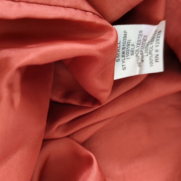 Anthropologie Comme Toi Rust Cinched Elastic Waist Lined Mini Skirt Size Small - Picture 5 of 6